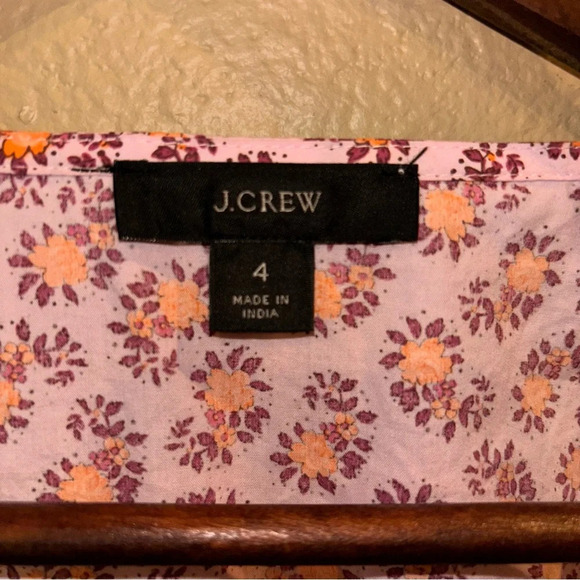 J Crew Cotton Poplin Mini Dress in peony paisley,4, Peasant Cottagecore Easter - Picture 9 of 12